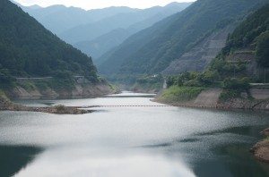 有間ダム（名栗湖）から上流の眺め