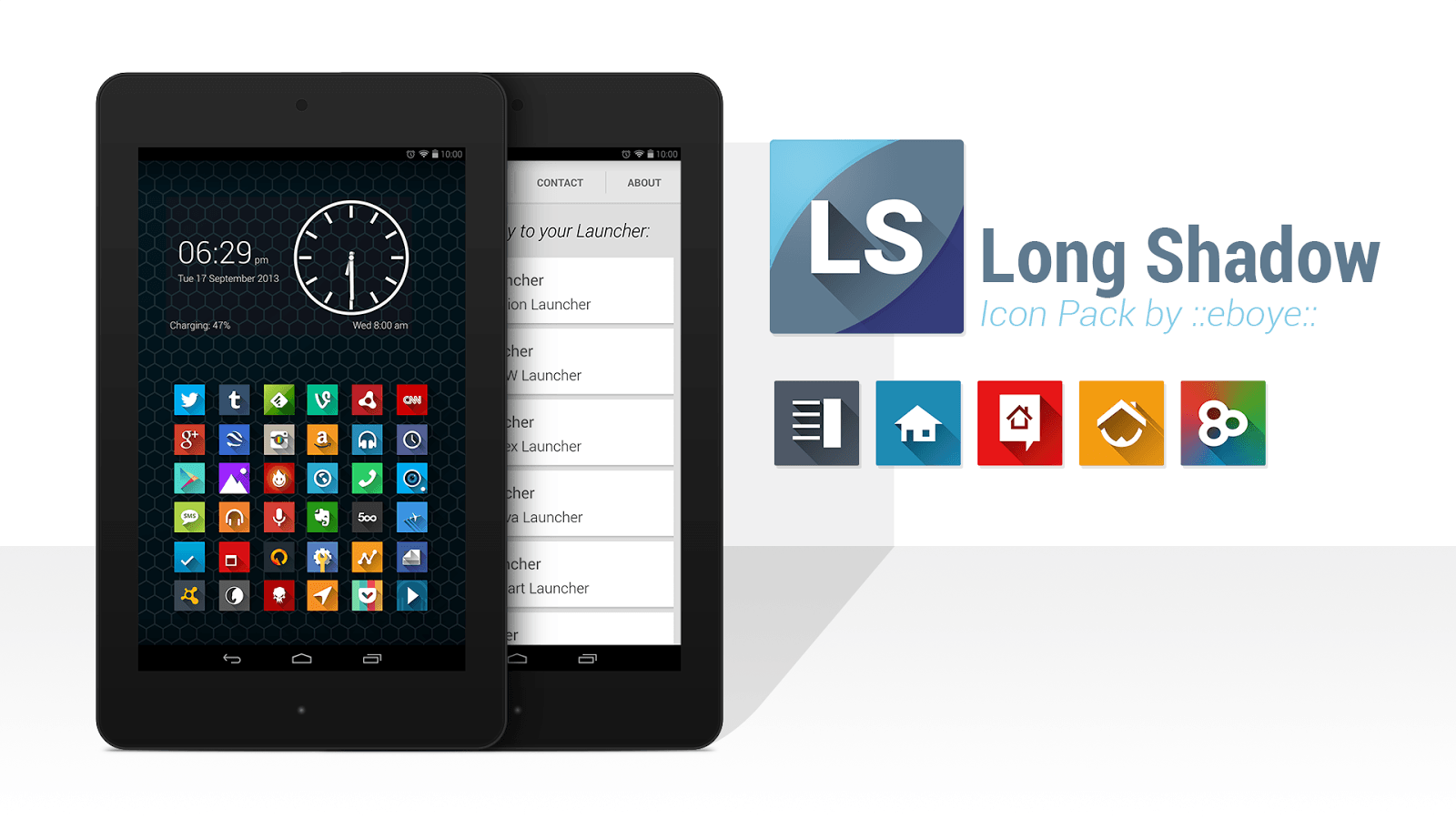 Long Shadow Icon Pack - Google Playの画像