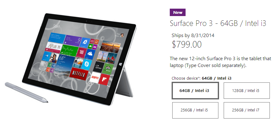 Surface Pro 3 - Microsoft Store
