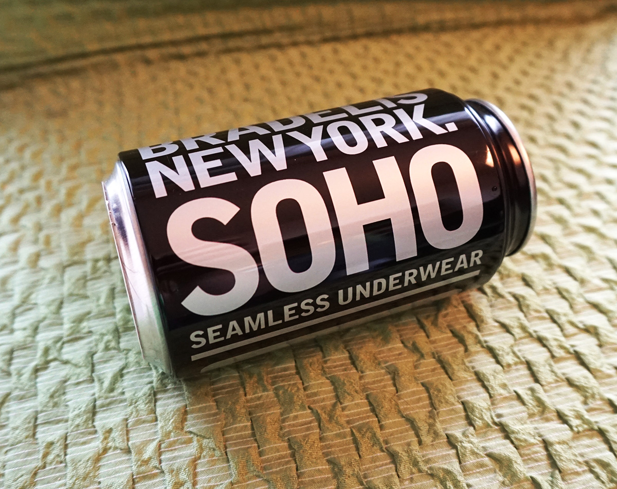 BRADELIS NEWYORK. SOHO 缶入り男性用パンツパッケージ
