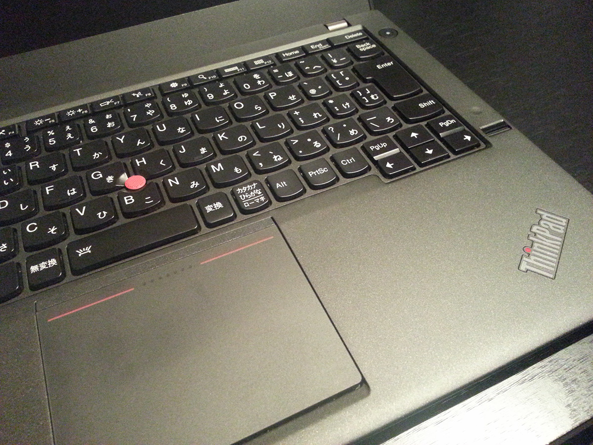 ThinkPad X240s、キーボード部画像